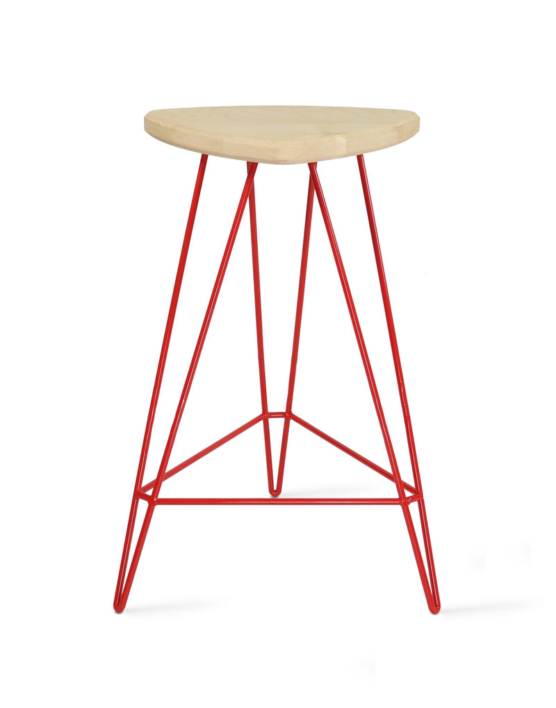 Madison Bar Stool - Tronk - Stools + Benches + Ottomans - Maple - Blood Red - HORNE