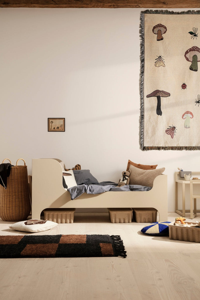 Mara Knotted Rug - Ferm Living  Rugs - Large - Bright Blue/ Off - White - HORNE