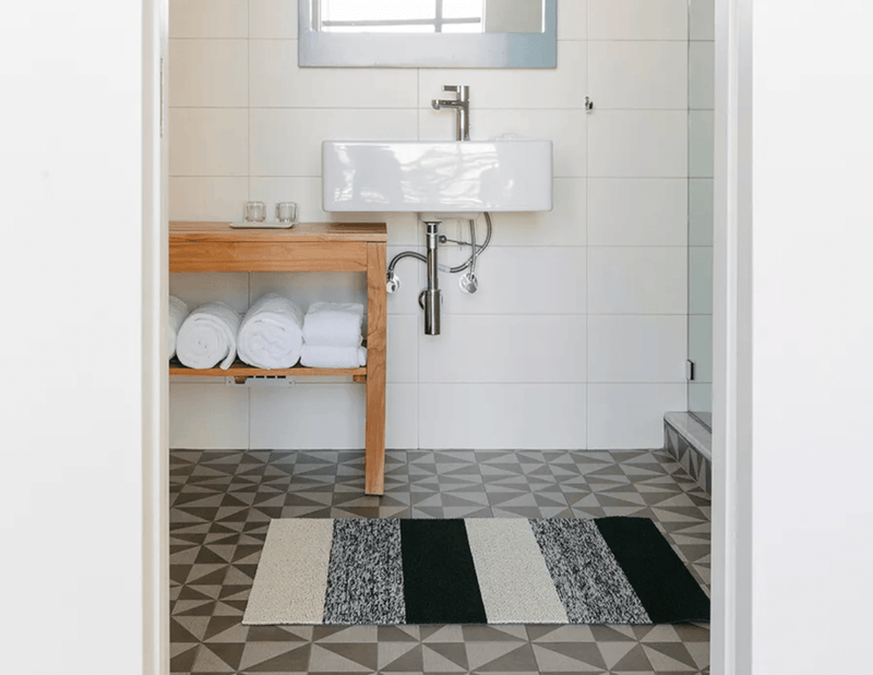 Marbled Stripe Shag Rug - Chilewich - Rugs - Bay Blue - Doormat - HORNE