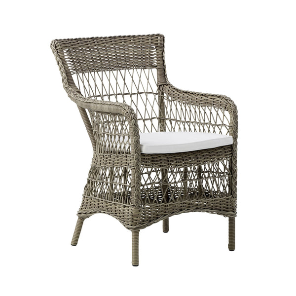 Marie Arm Chair - Exterior - Sika Design - Outdoor Furniture - Antique - Snow White 100% Polyester - HORNE