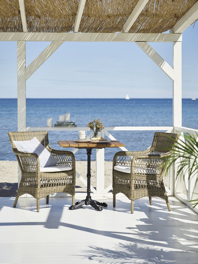 Marie Arm Chair - Exterior - Sika Design - Outdoor Furniture - Antique - Sunbrella Sailcloth Seagull - HORNE
