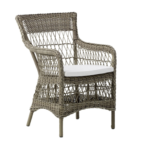 Marie Arm Chair - Exterior - Sika Design - Outdoor Furniture - Antique - Tempotest Canvas White - HORNE