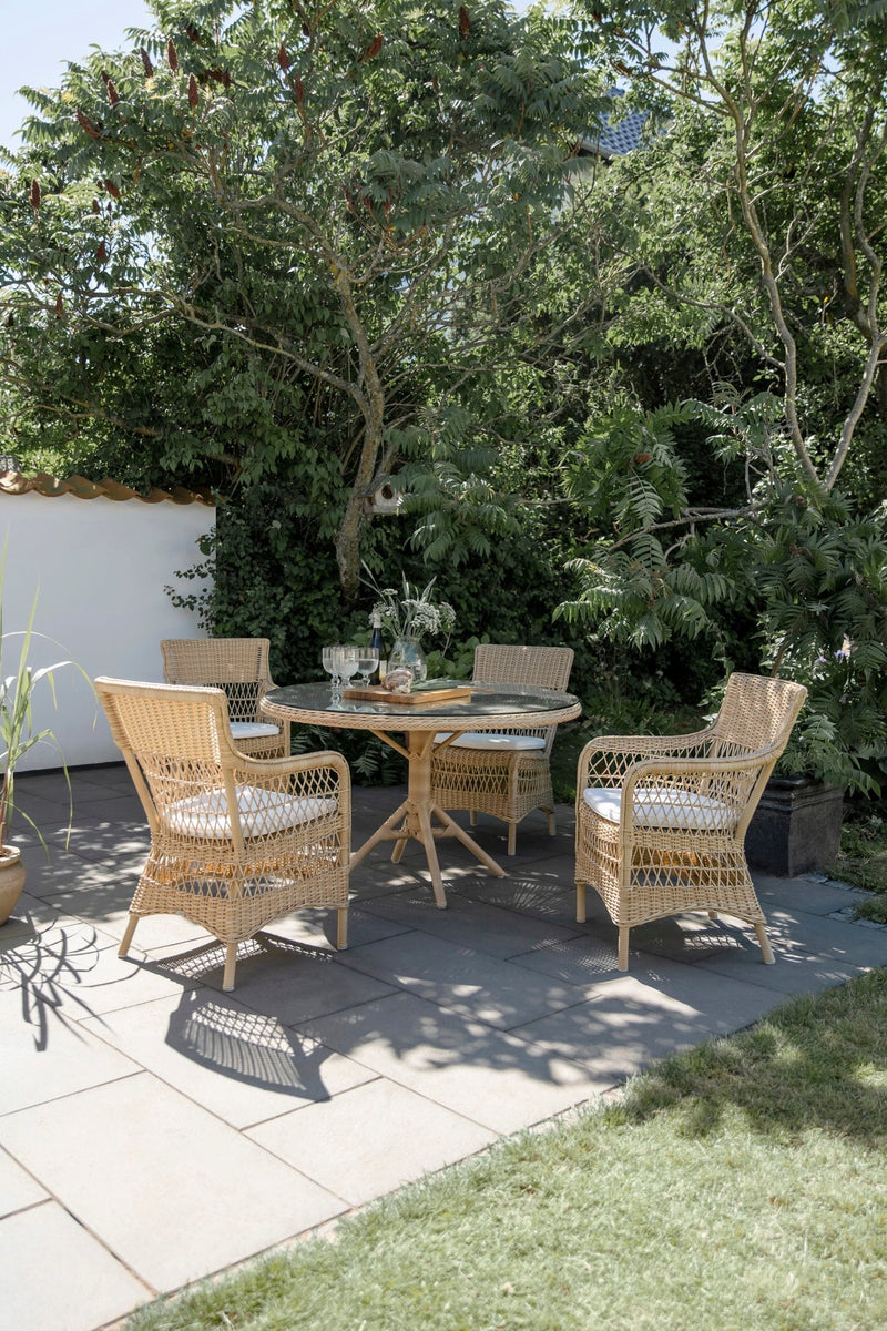 Marie Arm Chair - Exterior - Sika Design - Outdoor Furniture - Antique - Sunbrella Sailcloth Seagull - HORNE