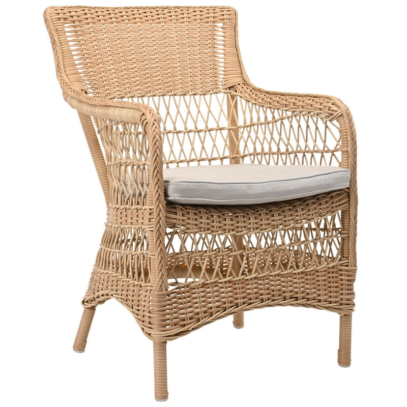 Marie Arm Chair - Exterior - Sika Design - Outdoor Furniture - Antique - Sunbrella Sailcloth Seagull - HORNE