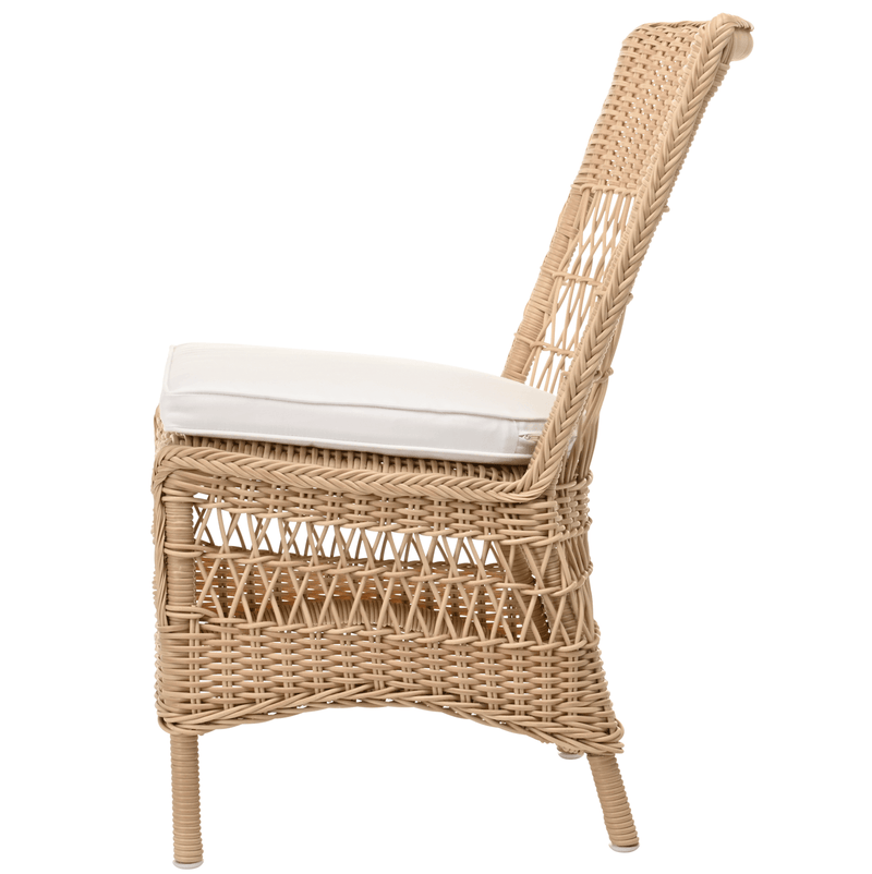 Marie Side Chair - Exterior - Sika Design - Outdoor Furniture - Antique - Sunbrella Sailcloth Seagull - HORNE