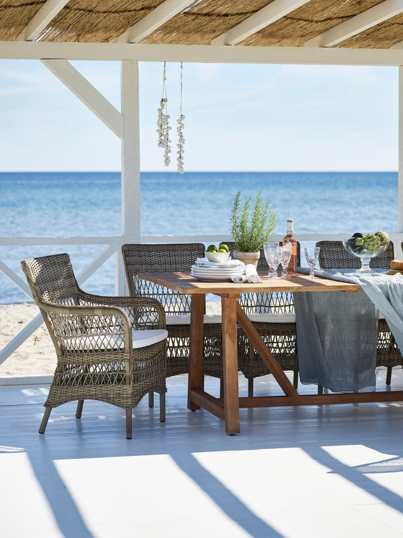 Marie Side Chair - Exterior - Sika Design - Outdoor Furniture - Antique - Sunbrella Sailcloth Seagull - HORNE