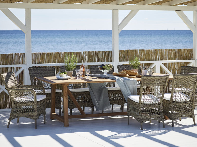Marie Side Chair - Exterior - Sika Design - Outdoor Furniture - Antique - Sunbrella Sailcloth Seagull - HORNE