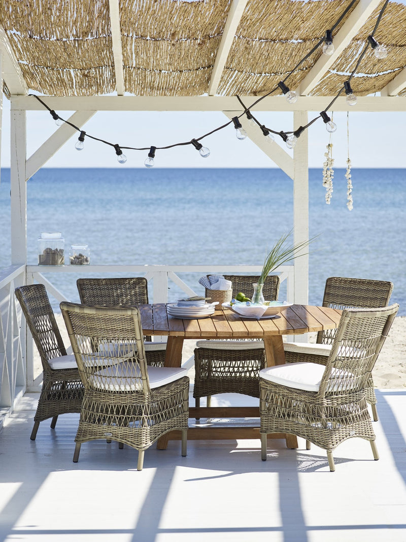 Marie Side Chair - Exterior - Sika Design - Outdoor Furniture - Antique - Sunbrella Sailcloth Seagull - HORNE