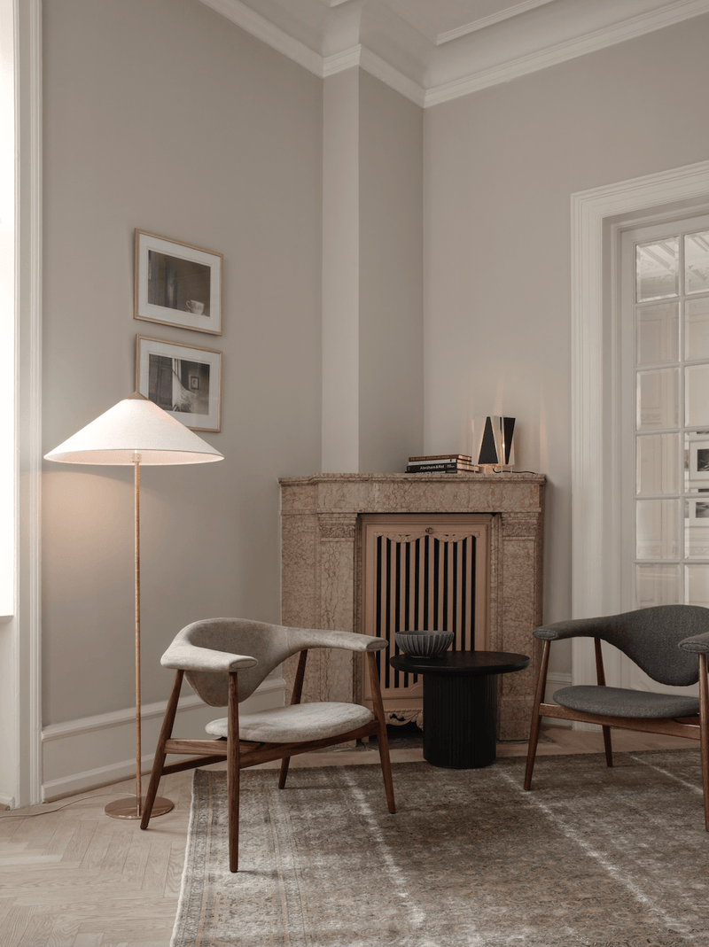 Masculo Lounge Chair Upholstered - Wood Base - Gubi - Chairs - Smoked Oak - Gabriel Tempt - 60152 - HORNE