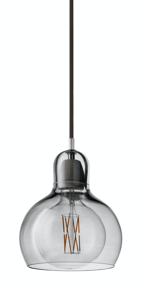 Mega Bulb SR2 Pendant - &Tradition - Pendants - Silver Shade & Black Textile Cord - Not UL Listed - HORNE