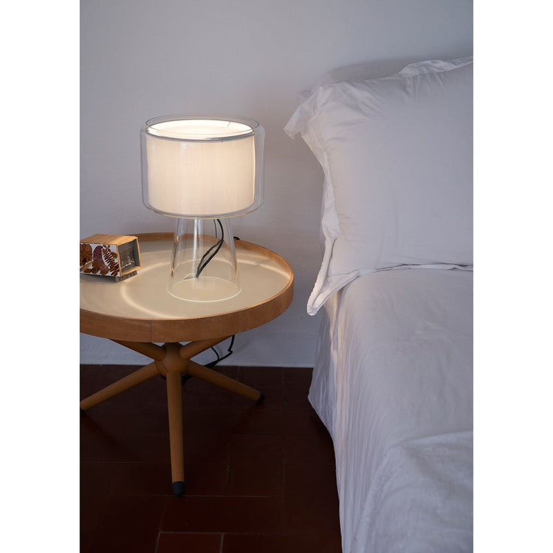 Mercer Table Lamp - Medium - Marset - Table + Task - Pleated White - HORNE