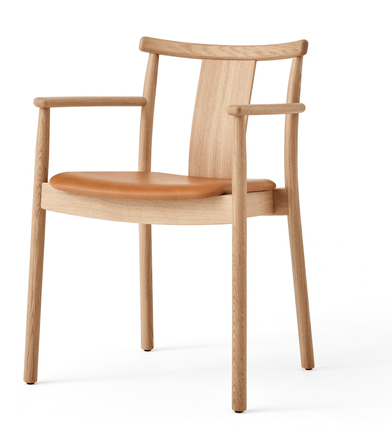 Merkur Dining Chair w/ Armrest - Audo Copenhagen - Chairs - Natural Oak - No Upholstery - HORNE
