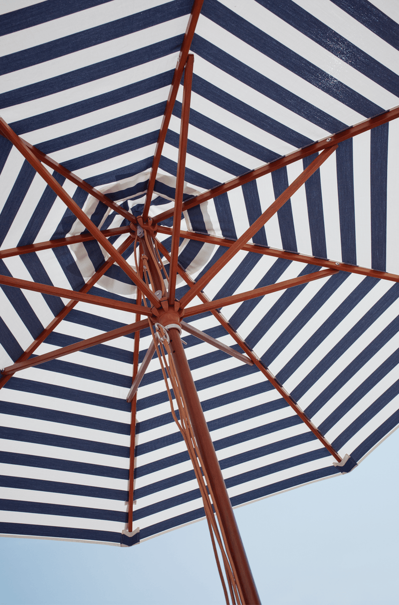 Messina Umbrella Ø270 - Round Striped - Skagerak by Fritz Hansen - Outdoor Accessories - Dark Blue Stripes - HORNE