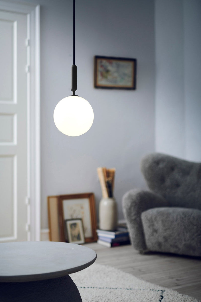 Miira 1 Pendant - Nuura - Pendants - Small - Rock Grey/Opal White - HORNE