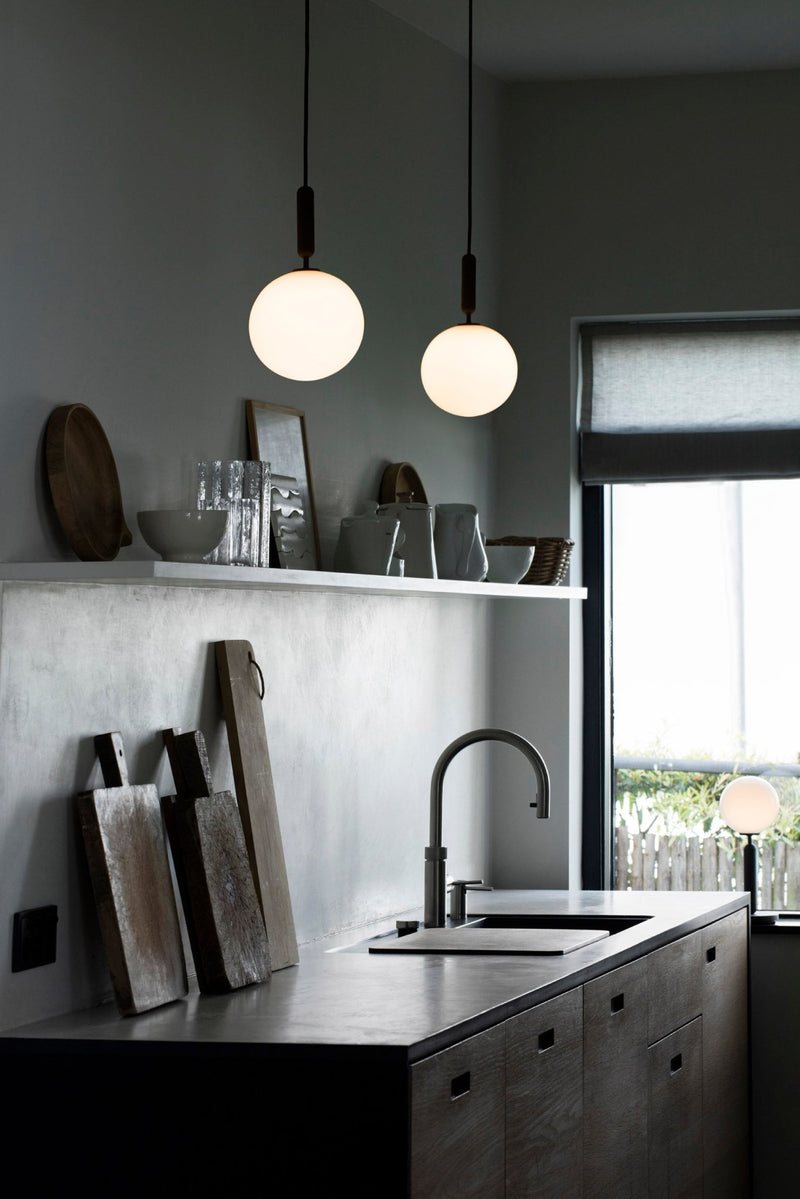 Miira 1 Pendant - Nuura - Pendants - Small - Rock Grey/Opal White - HORNE