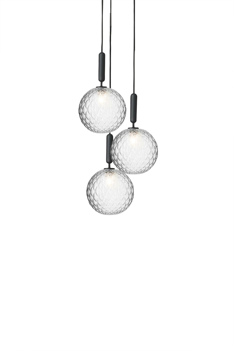 Miira 3 Pendant - Large - Nuura - Pendants - Rock Grey/Opal White - HORNE