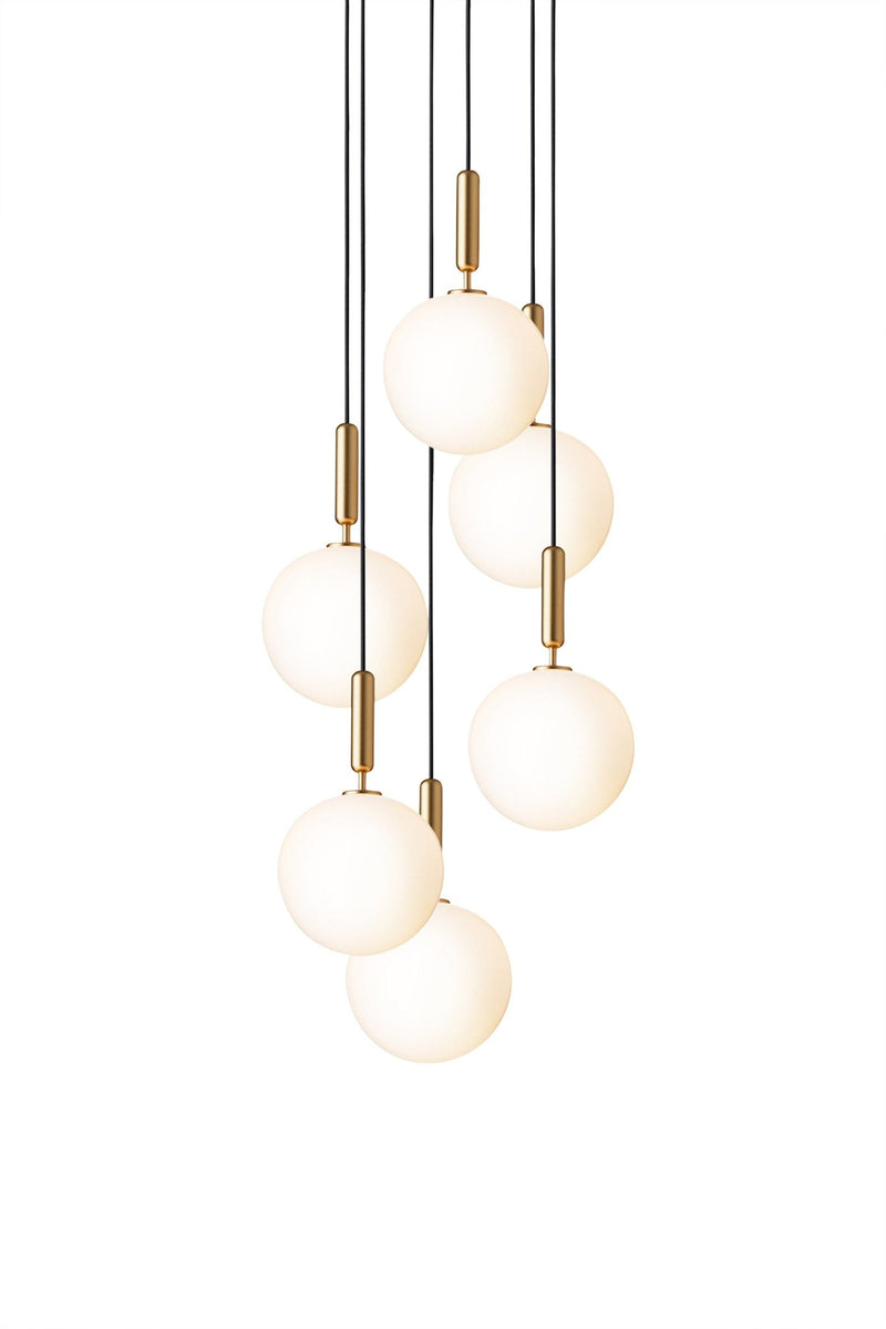 Miira 6 Pendant - Large - Nuura - Pendants - Brass/Optic Clear - HORNE