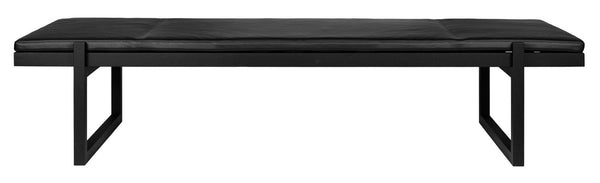 Minimal Daybed - Kristina Dam - Daybeds - Black Frame w/ Black Leather Cushion - HORNE