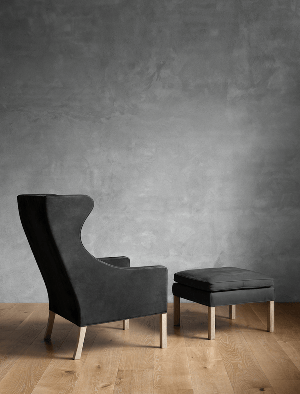 Mogensen 2202 Ottoman - Black Lacquered Oak - Fredericia - Stools + Benches + Ottomans - HORNE