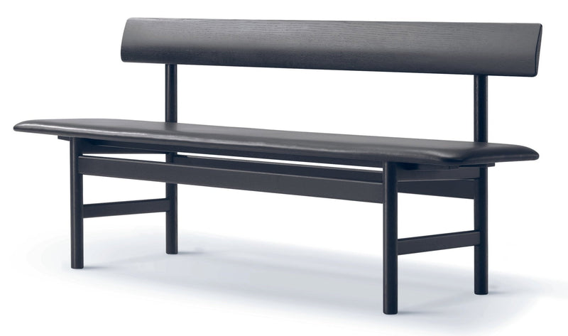 Mogensen Bench - Black Lacquered Oak - Fredericia - Stools + Benches + Ottomans - HORNE