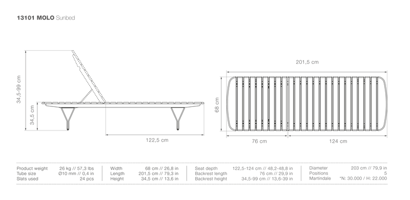 MOLO Sunbed - HOUE - Outdoor Furniture - HORNE