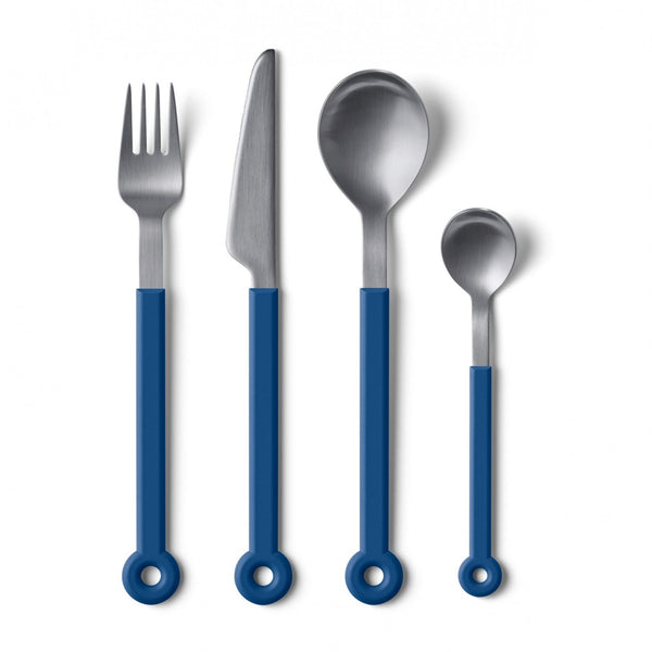 Mono Ring 24 +1 Cutlery Set Blue w/ Stand - Mono - Flatware + Serving Pieces - HORNE