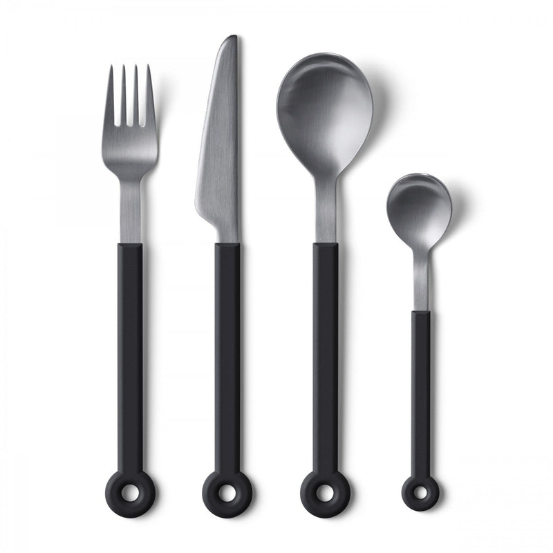 Mono Ring Black Cutlery - 4pc Set - Mono - Flatware + Serving Pieces - HORNE