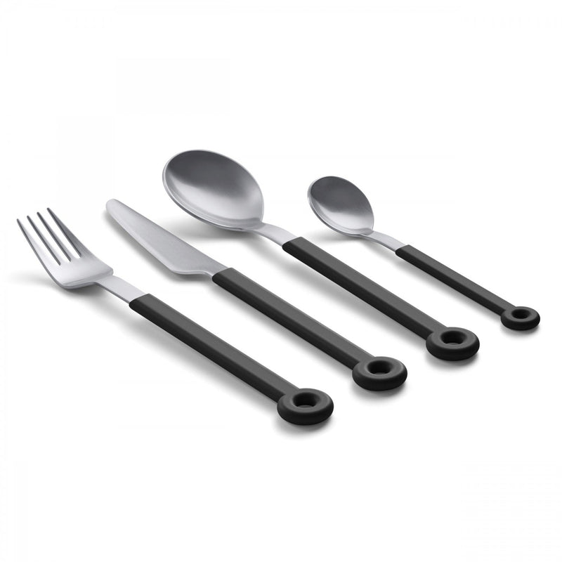 Mono Ring Black Cutlery - 4pc Set - Mono - Flatware + Serving Pieces - HORNE