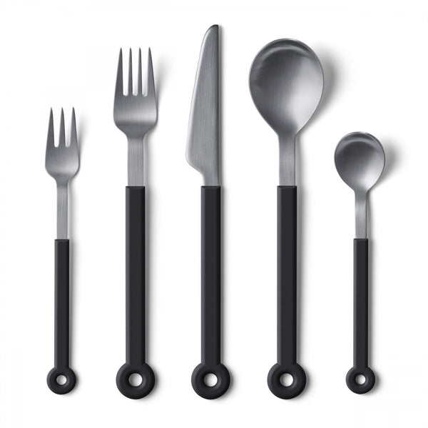 Mono Ring Black Cutlery - 5pc Set - Mono - Flatware + Serving Pieces - HORNE