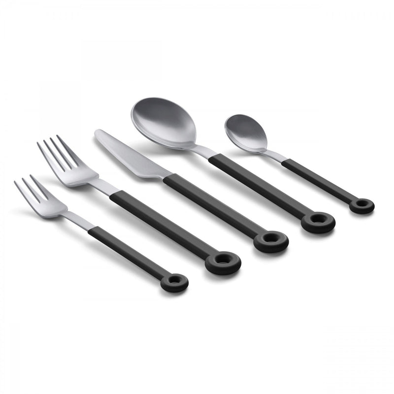 Mono Ring Black Cutlery - 5pc Set - Mono - Flatware + Serving Pieces - HORNE