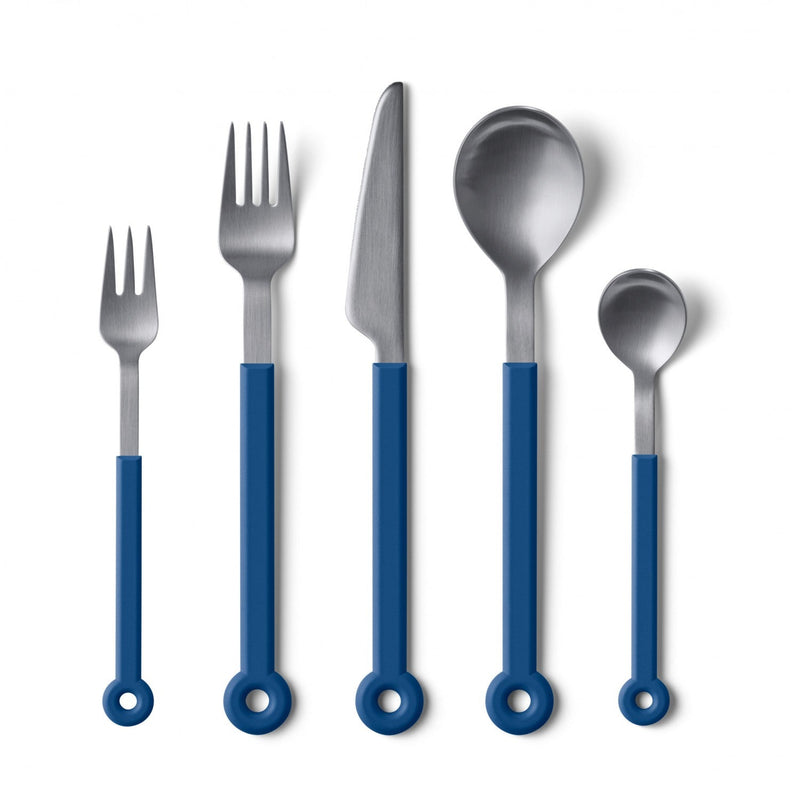 Mono Ring Blue Cutlery - 5pc Set - Mono - Flatware + Serving Pieces - HORNE