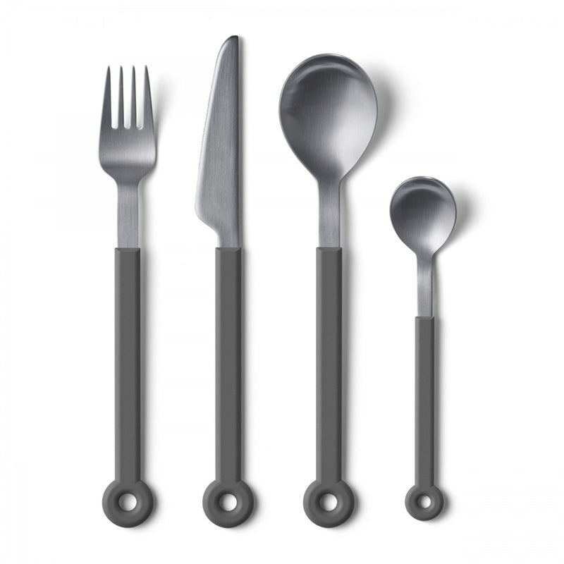 Mono Ring Gray Cutlery - 4pc Set - Mono - Flatware + Serving Pieces - HORNE
