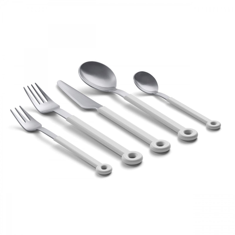 Mono Ring White Cutlery - 5pc Set - Mono - Flatware + Serving Pieces - HORNE