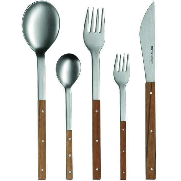Mono-e - Stainless Steel/Teak 5-Piece Set