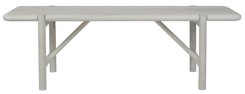 Mora Bench - Eastvold Furniture - Outdoor Furniture - White Ash - Add Natural Cushion - Add Black Leather Strap - HORNE