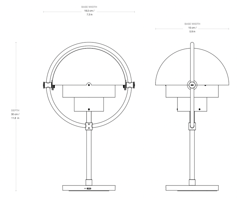 Multi - lite Portable Lamp - Gubi - Outdoor Lights - Brass & Black - HORNE