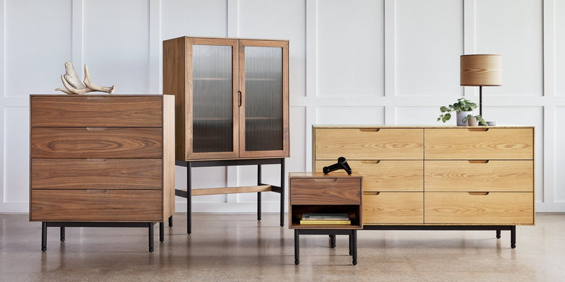 Munro 4 Drawer Dresser - Gus* Modern - Dressers - Walnut - HORNE