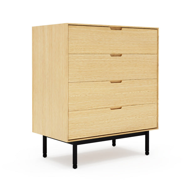 Munro 4 Drawer Dresser - Gus* Modern - Dressers - White Oak - HORNE