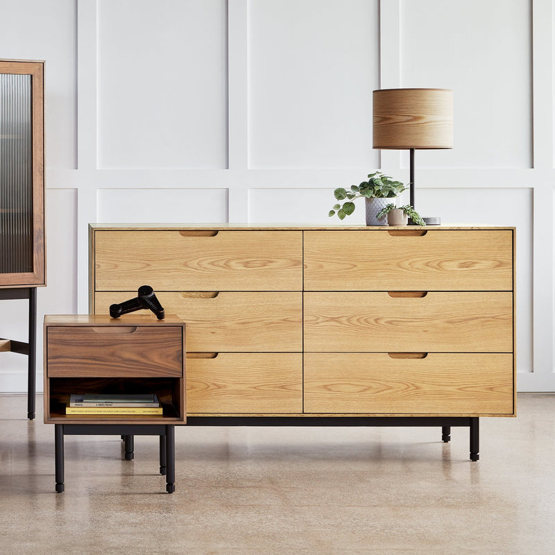 Munro 6 Drawer Dresser - Gus* Modern - Dressers - Walnut - HORNE