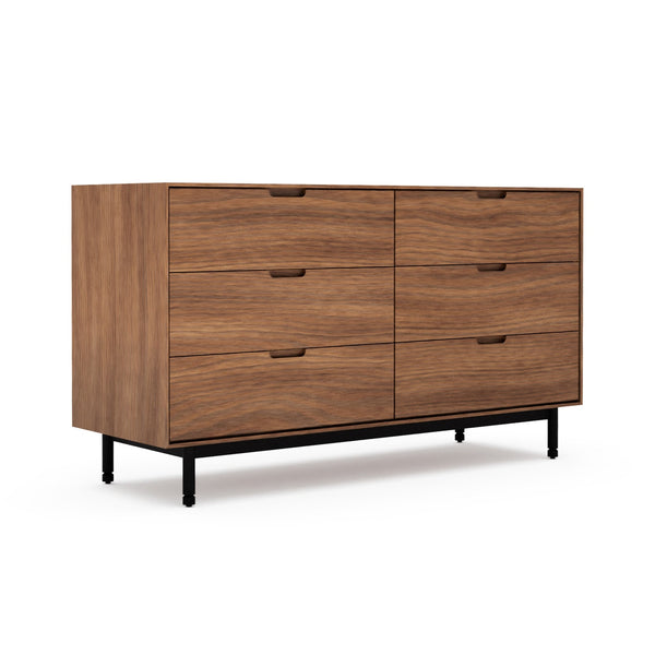 Munro 6 Drawer Dresser - Gus* Modern - Dressers - Walnut - HORNE