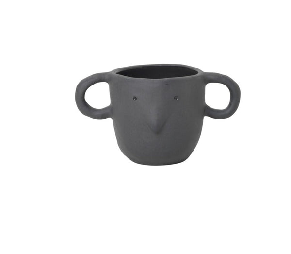 Mus Plant Pot - Ferm Living - Pots & Planters - Dark Grey - Large - HORNE