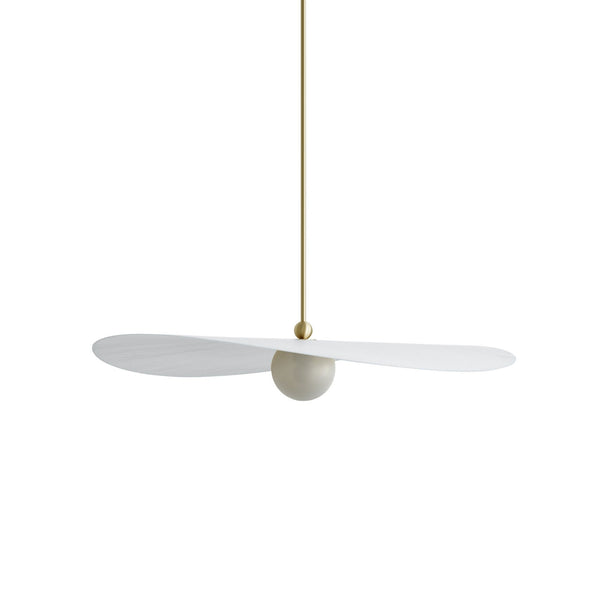 Myrna Hanging Pendant Light - Glass and Brass