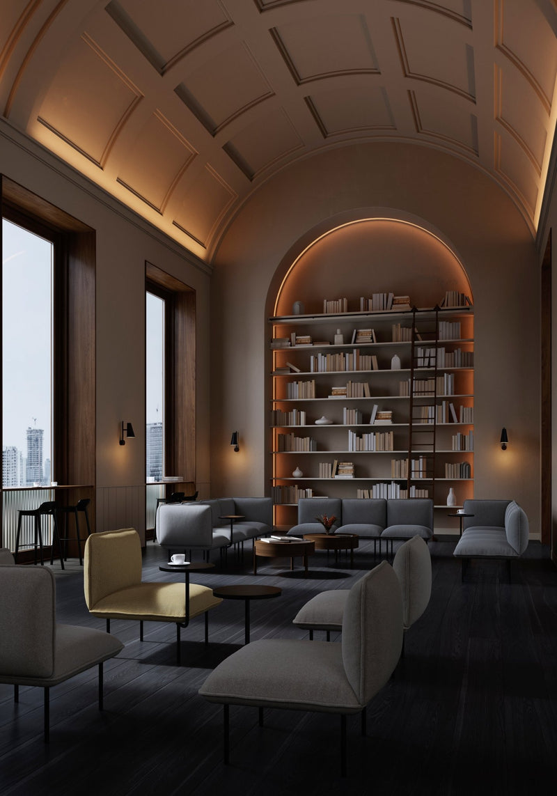 Nakki Lobby Ottoman - Woud - Chairs - Gabriel Step Melange - 60011 - HORNE