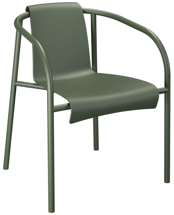 NAMI Outdoor Dining Chair w/Armrests - HOUE - Outdoor Furniture - Olive Green - HORNE