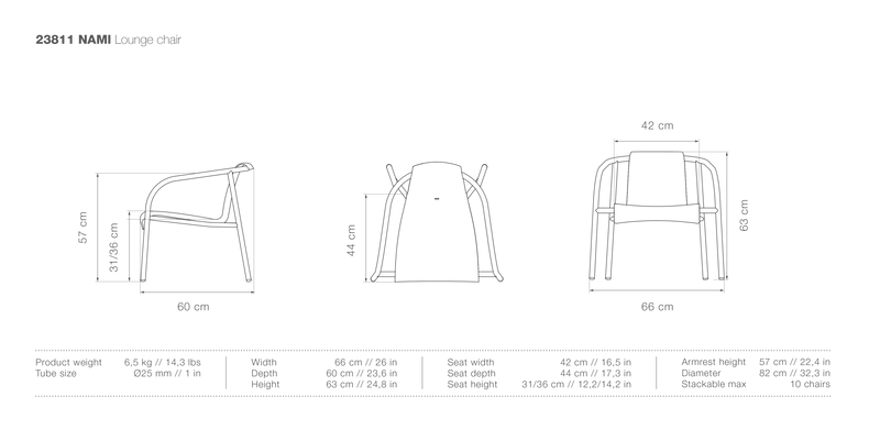 NAMI Outdoor Lounge Chair - HOUE - Outdoor Furniture - Black - HORNE