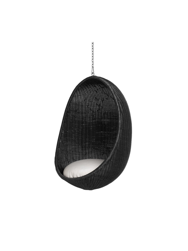 Nanna Ditzel Hanging Egg Chair - Sika Design - Chairs - Core Black - Sunbrella Sailcloth Seagull - With Chain - HORNE