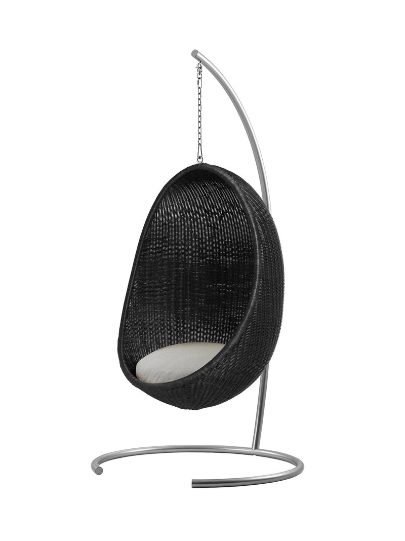 Nanna Ditzel Hanging Egg Chair - Sika Design - Chairs - Core Black - Sunbrella Sailcloth Seagull - With Chain - HORNE