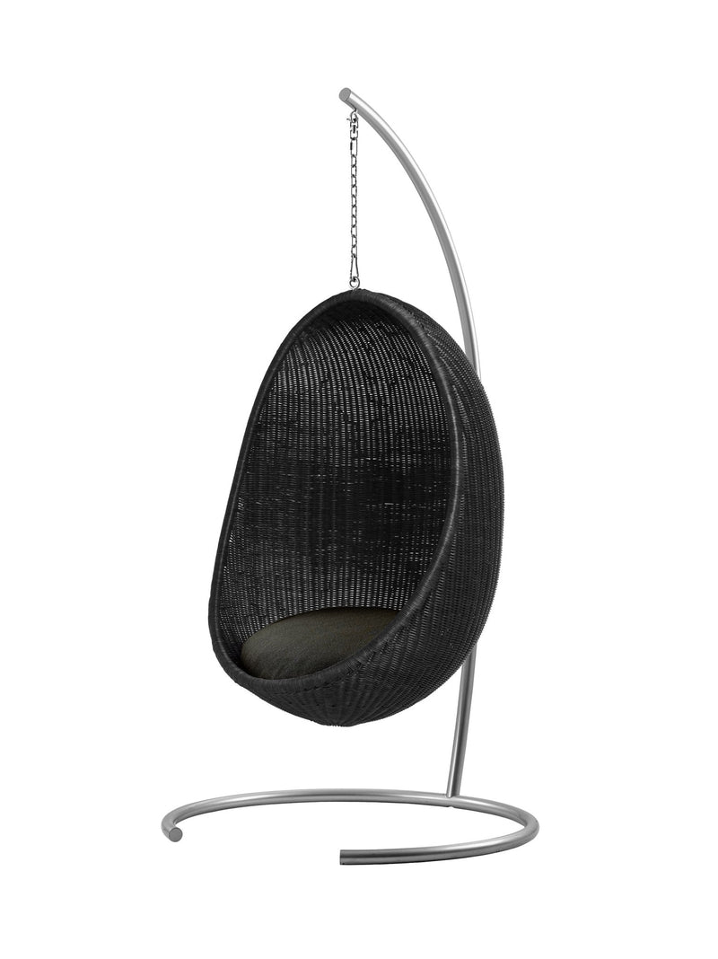 Nanna Ditzel Hanging Egg Chair - Sika Design - Chairs - Core Black - Sunbrella Sailcloth Seagull - With Chain - HORNE