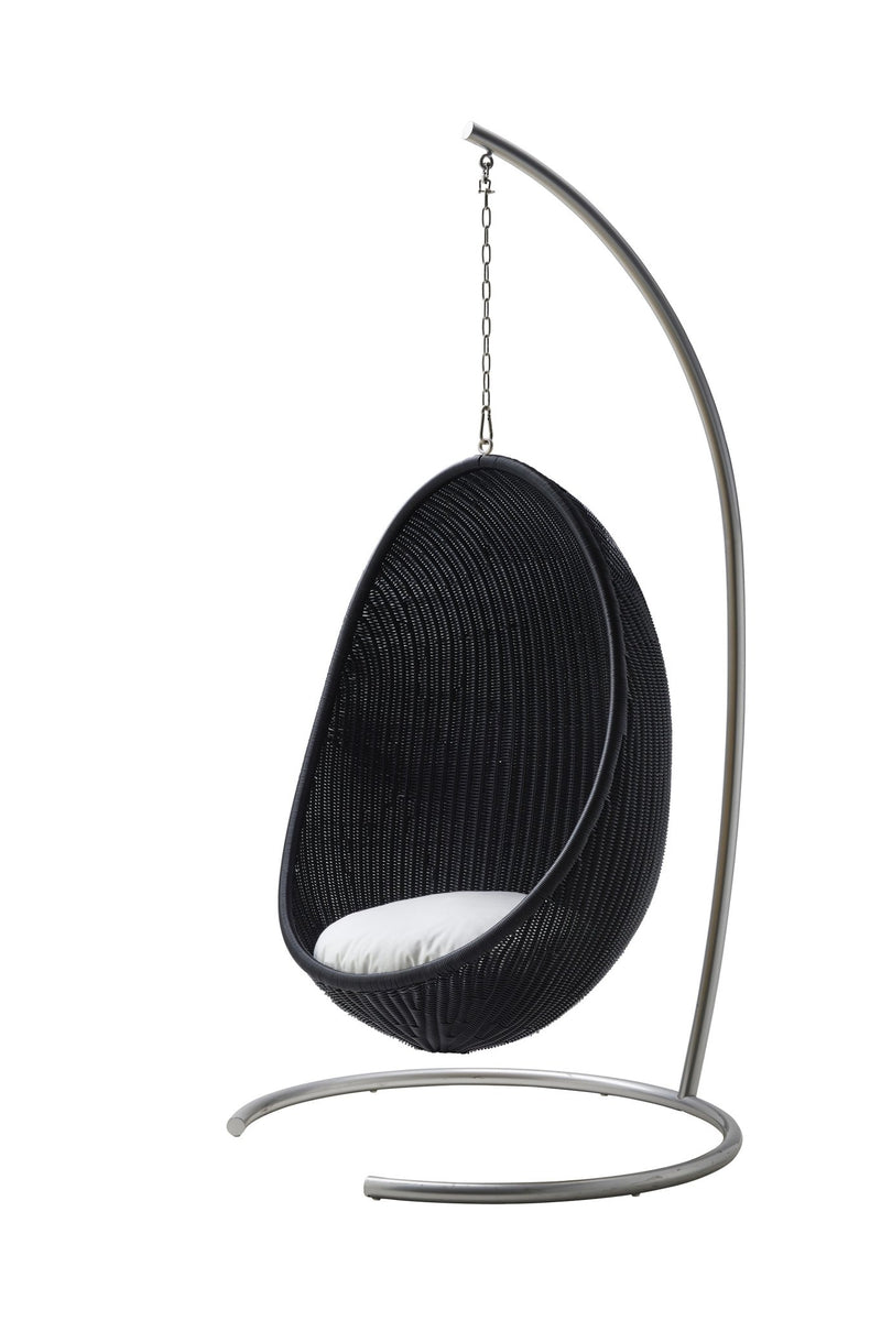 Nanna Ditzel Hanging Egg Chair Exterior - Sika Design - Outdoor Furniture - ArtFibre Natural - No Cushion - With Chain - HORNE