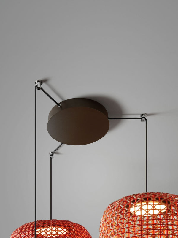 Nans S/3L Multi - Light Pendants - Bover - Pendants - Brown/Red - HORNE